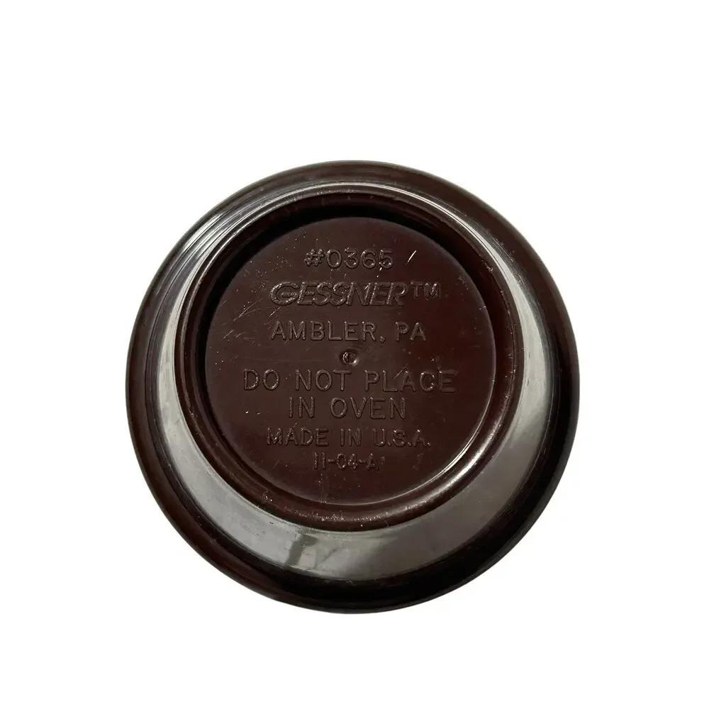 Gessner Set Of 4 Ramekin/ Condiment Bowls Brown 3 Oz Made in USA Dishwasher Safe